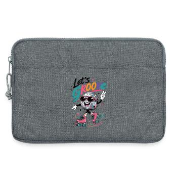 Let's Groove Disco auf Rollschuhen Retro  - Laptoptasche 13" - Grau meliert - Vorne