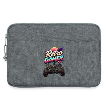 Retro Gamer Neon Controller - Laptoptasche 13" - Grau meliert - Vorne
