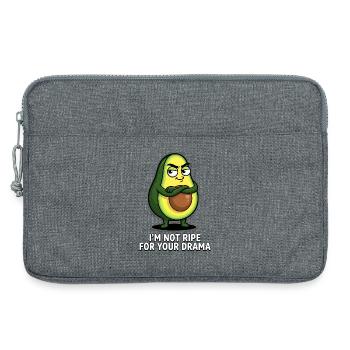 Avocat « Je ne suis pas mûr pour ton drame » - Sacoche pour ordinateur portable 13 pouces - gris chiné - Devant