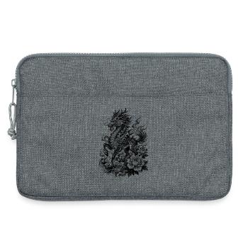 Japanese Kirin in Irezumi Tattoo Style - Laptop bag 13" - heather grey - Front