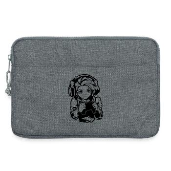 Sketch du Gaming-Boy - Sacoche pour ordinateur portable 13 pouces - gris chiné - Devant