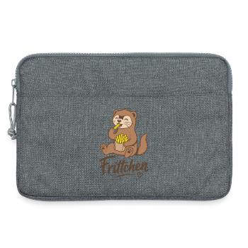 Frettchen Frittchen Fritten Pommes Frites - Laptoptasche 13" - Grau meliert - Vorne