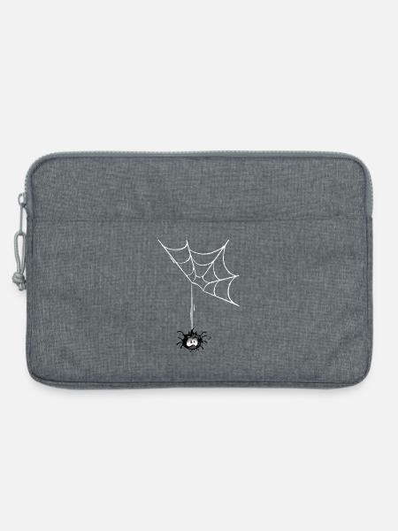 Spinne "Igitte" - Laptoptasche 13" - Grau meliert