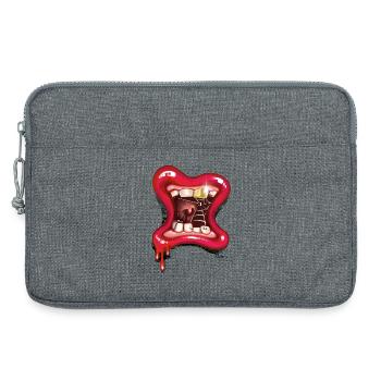 Grusel Schlund - Laptoptasche 13" - Grau meliert - Vorne