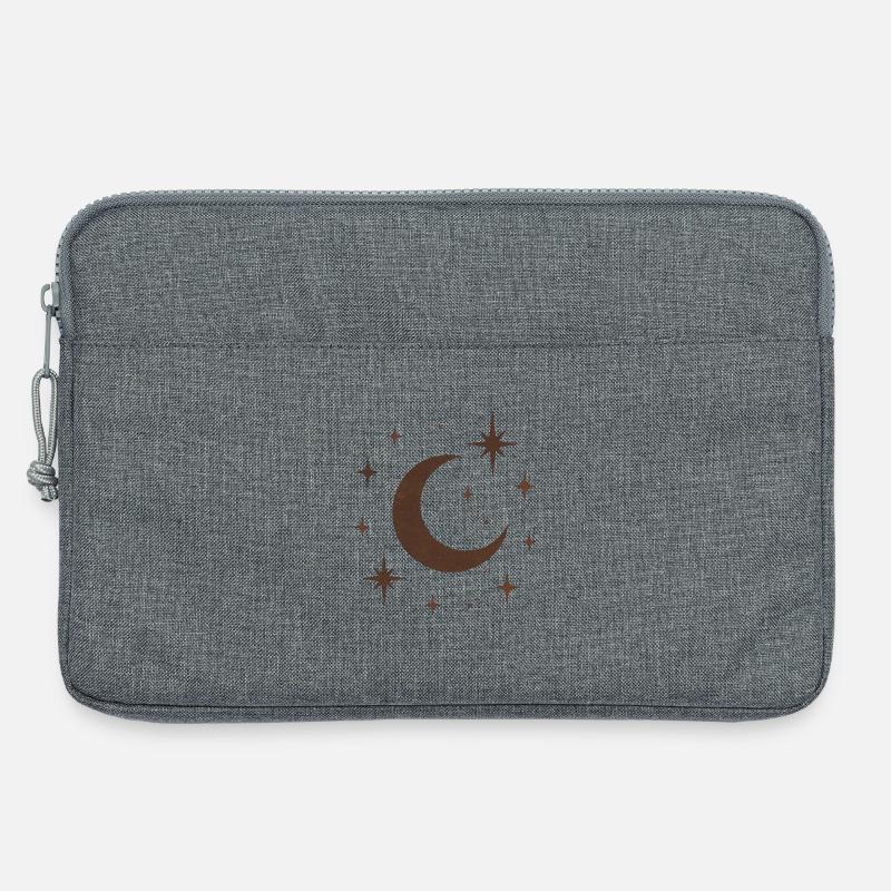 "Himmlischer Mond" - Laptoptasche 13" - Grau meliert