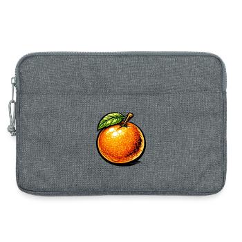Comic Orange – Fruchtiges Illustrationsdesign 🍊 - Laptoptasche 13" - Grau meliert - Vorne