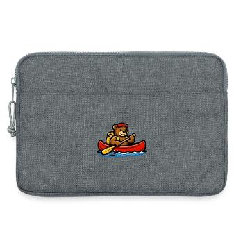 Ours d’aventure à pagaie en canoë - Sacoche pour ordinateur portable 13 pouces - gris chiné - Devant