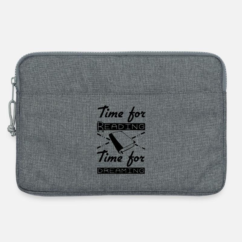 Time for Reading & Dreaming - Laptop bag 13" - heather grey