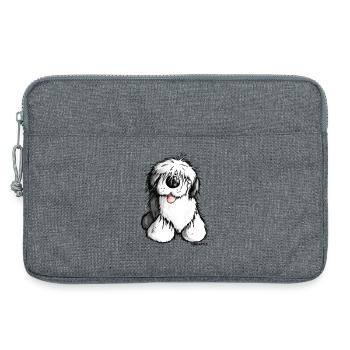 Bobbie Bobtail - Old English Sheepdog - Laptoptasche 13" - Grau meliert - Vorne