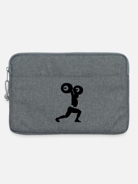 Gewichtheber - Laptoptasche 13" - Grau meliert