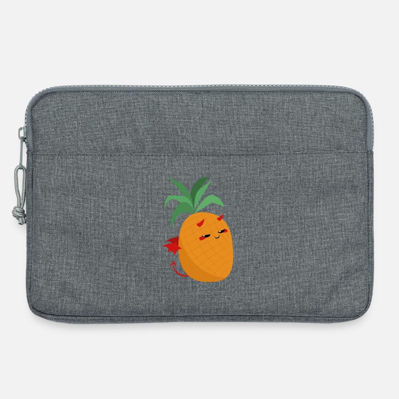 Cute Devil Pineapple - Little Fruity Demon - Laptop bag 13" - heather grey