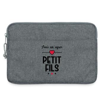 Petit Fils Enfant Bébé Famille Naissance Noël - Laptop bag 13" - heather grey - Front
