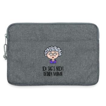 Lustig Oma Großmutter Statement Brille Alte Frau - Laptoptasche 13" - Grau meliert - Vorne