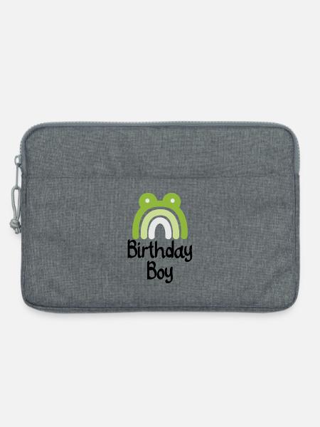 Grüner Regenbogenfrosch - Laptoptasche 13" - Grau meliert