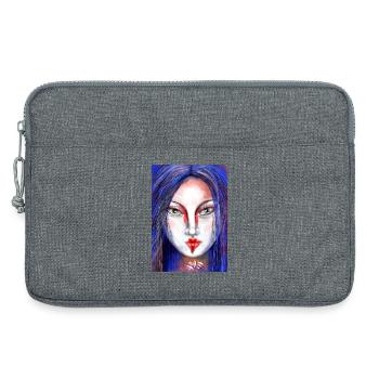 Farbkontrollierte Masken berührte Kunst - Laptoptasche 13" - Grau meliert - Vorne
