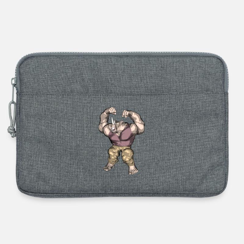 Ein anthropomorphes Nashorn - Laptoptasche 13" - Grau meliert