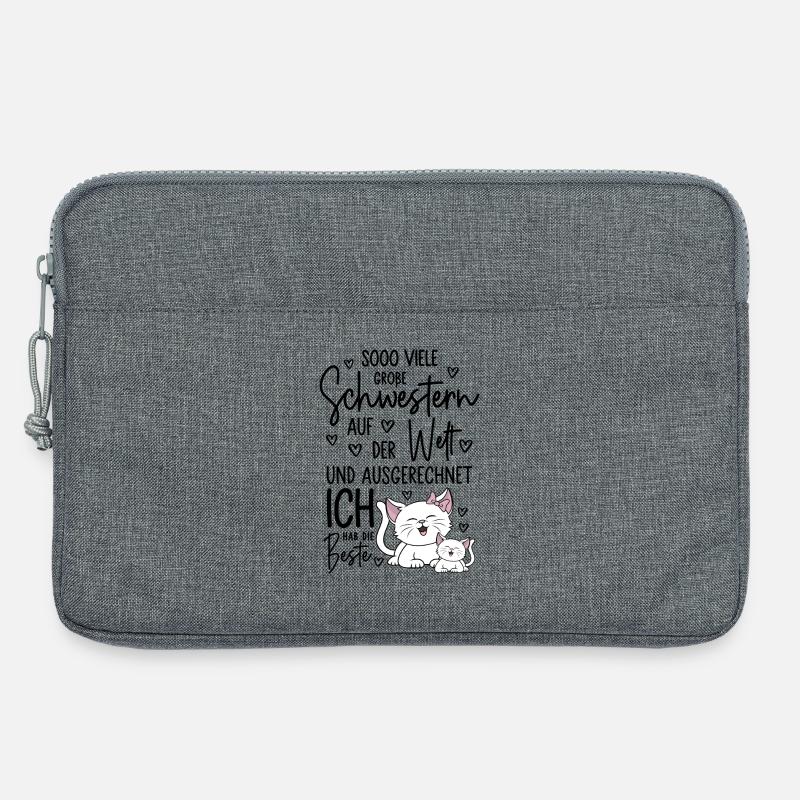 So viele Schwestern Katzen Beste Große Schwester - Laptoptasche 13" - Grau meliert