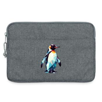 Pingouin polygonal - Sacoche pour ordinateur portable 13 pouces - gris chiné - Devant