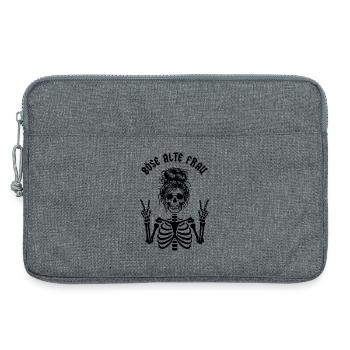Böse alte Frau - Laptoptasche 13" - Grau meliert - Vorne