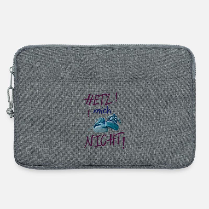 Bunte Sneaker-Statement nicht hetzen - Laptoptasche 13" - Grau meliert