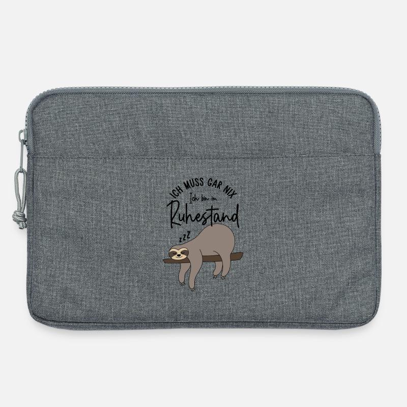 Faultier - Ich muss gar nix Ich bin im Ruhestand - Laptoptasche 13" - Grau meliert