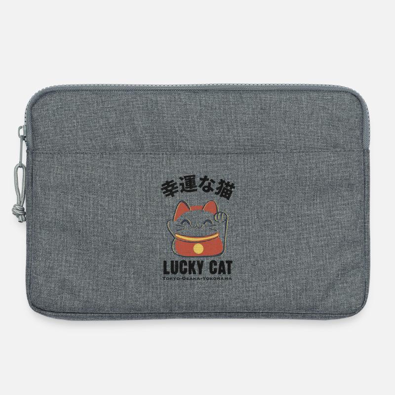Lucky Cat - Laptoptasche 13" - Grau meliert
