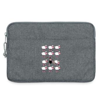 Die schwarzen Schafe rebellieren - Laptoptasche 13" - Grau meliert - Vorne