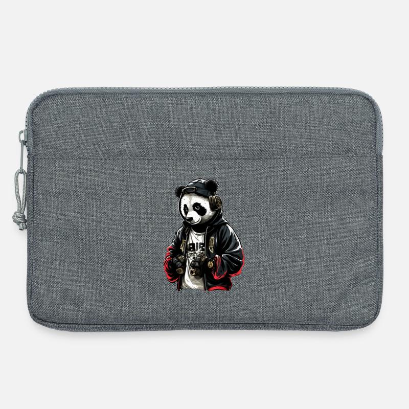 SSW29 Disco Panda - Laptop bag 13" - heather grey