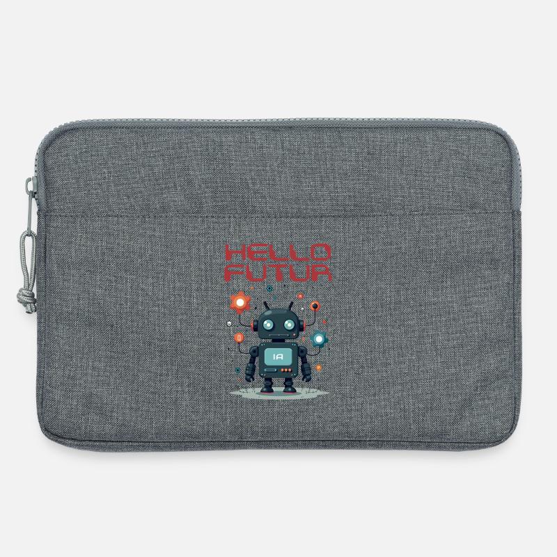 Hello Future Character by Helfspawn - Laptop bag 13" - heather grey