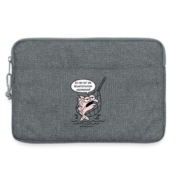 Mit der Gesamtsituation unzufrieden! WUNSCHFARBEN! - Laptoptasche 13" - Grau meliert - Vorne