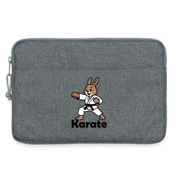 Karate Rabbit - Laptop bag 13" - heather grey - Front