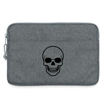 Skelett Comic - Laptoptasche 13" - Grau meliert - Vorne