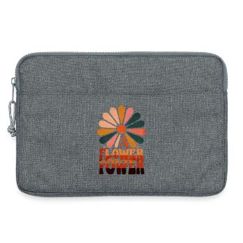 Flower Power Rétro Lever de soleil - Sacoche pour ordinateur portable 13 pouces - gris chiné - Devant