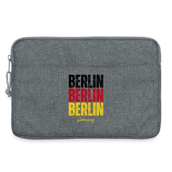 Berlin, Allemagne, mémoire de Berlin - Sacoche pour ordinateur portable 13 pouces - gris chiné - Devant