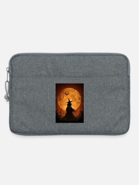 Hexe unter dem Erntemond - Laptoptasche 13" - Grau meliert