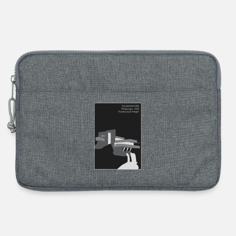 Modern architecture: Fallingwater - Laptop bag 13" - heather grey