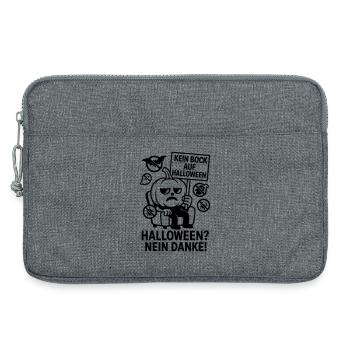 Anti Halloween Non Merci - Sacoche pour ordinateur portable 13 pouces - gris chiné - Devant