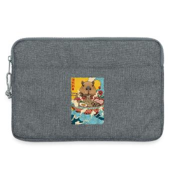 Capybara isst Ramen Nudeln - Laptoptasche 13" - Grau meliert - Vorne