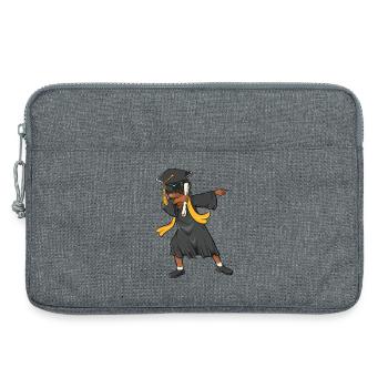 Afro Dabbing Mädchen Abschlussklasse 2026 - Laptoptasche 13" - Grau meliert - Vorne