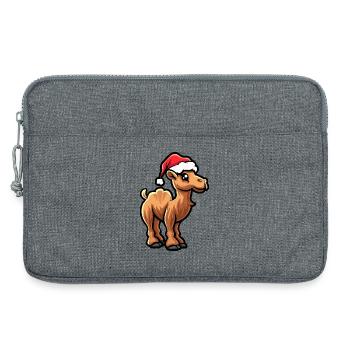 Noël à dos de chameau - Sacoche pour ordinateur portable 13 pouces - gris chiné - Devant