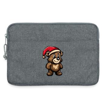 Noël de l’ours - Sacoche pour ordinateur portable 13 pouces - gris chiné - Devant