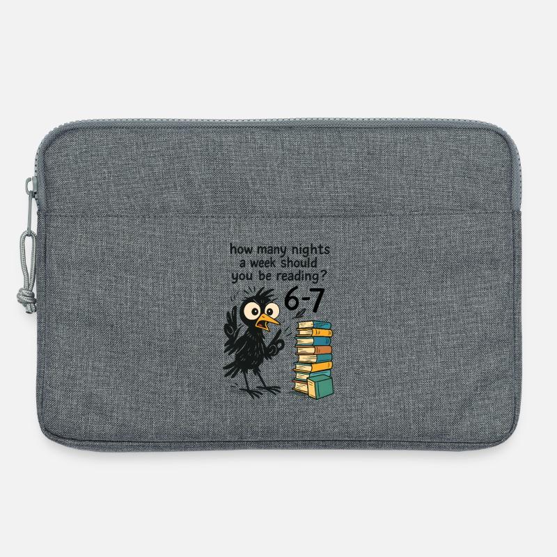 Six Seven Meme 6 7 Rabe Bücher 67 Humor - Laptoptasche 13" - Grau meliert