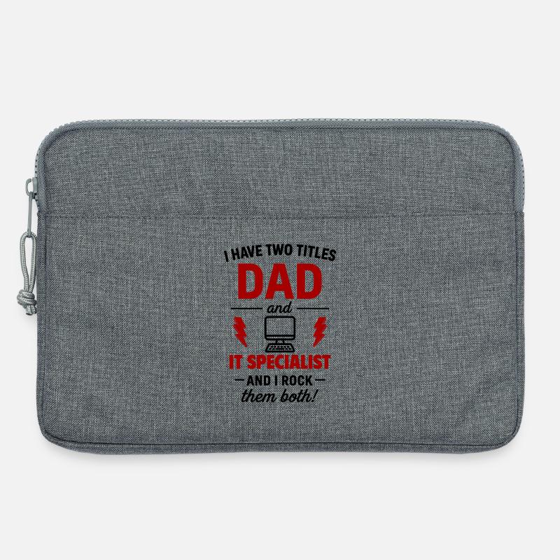 Papa und Informatiker – Ich rocke beide Titel - Laptoptasche 13" - Grau meliert