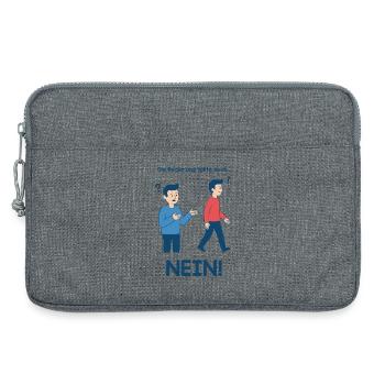 Nein zur Regierung Cartoon - Laptoptasche 13" - Grau meliert - Vorne