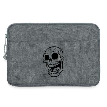 Mad Vampire Skull - Laptop bag 13" - heather grey - Front