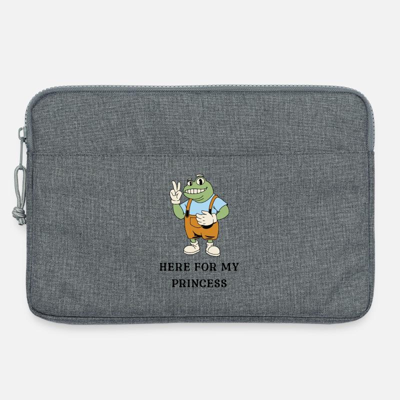 Frosch Peace-Latzhose - Laptoptasche 13" - Grau meliert