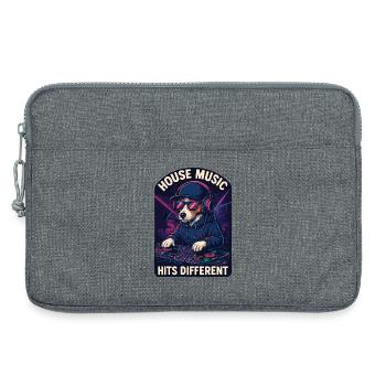 Jack Russell Terrier DJ Turntables House Geschenk - Laptoptasche 13" - Grau meliert - Vorne