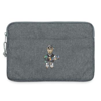 Savannen_Skater_Erdmaennchen - Laptoptasche 13" - Grau meliert - Vorne