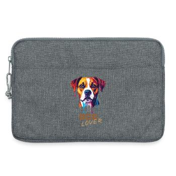Amateur de chiens - Sacoche pour ordinateur portable 13 pouces - gris chiné - Devant
