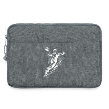Handball motif that works immediately for men - Laptop bag 13" - heather grey - Front